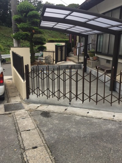 カーポート完成！コンクリートをうちます
